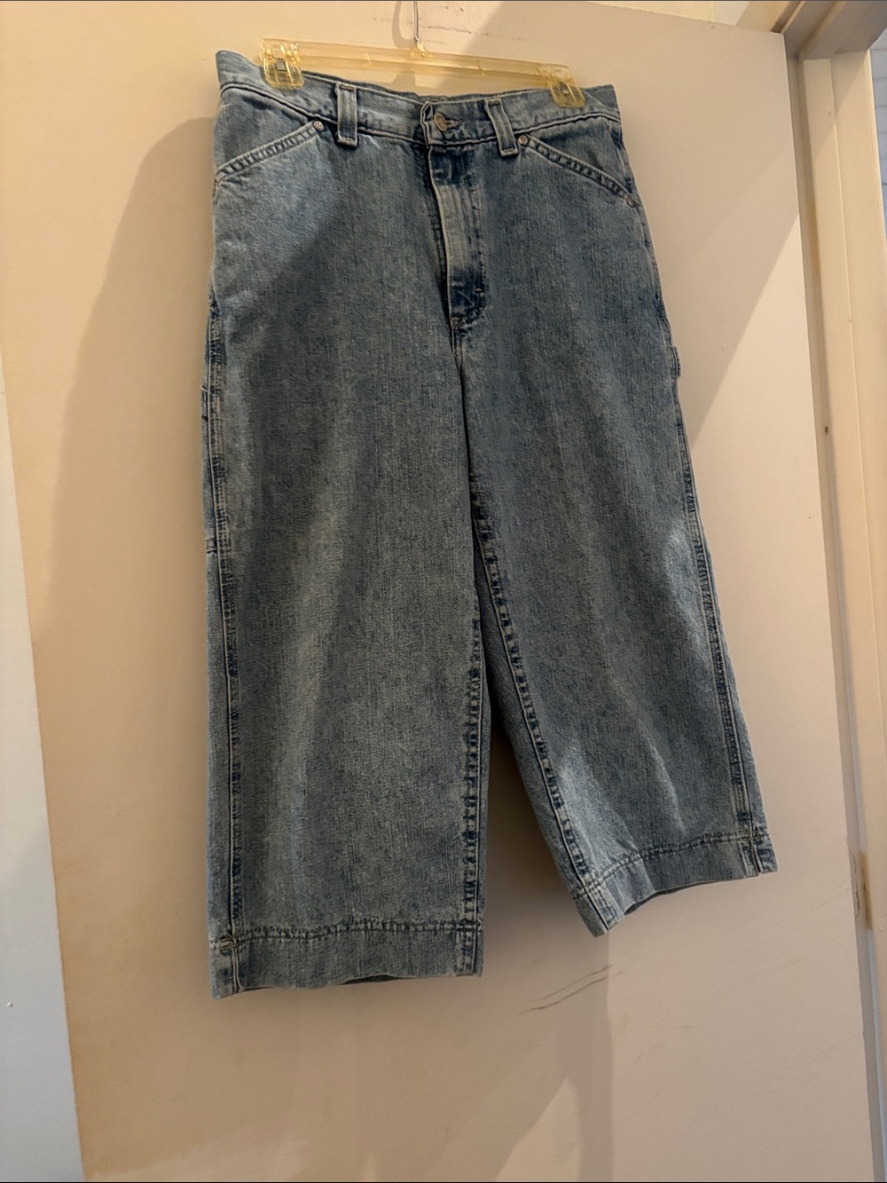 Riveted by Lee High-Waist Light Wash Heavy Denim Barrel Cropped Jeans size 10